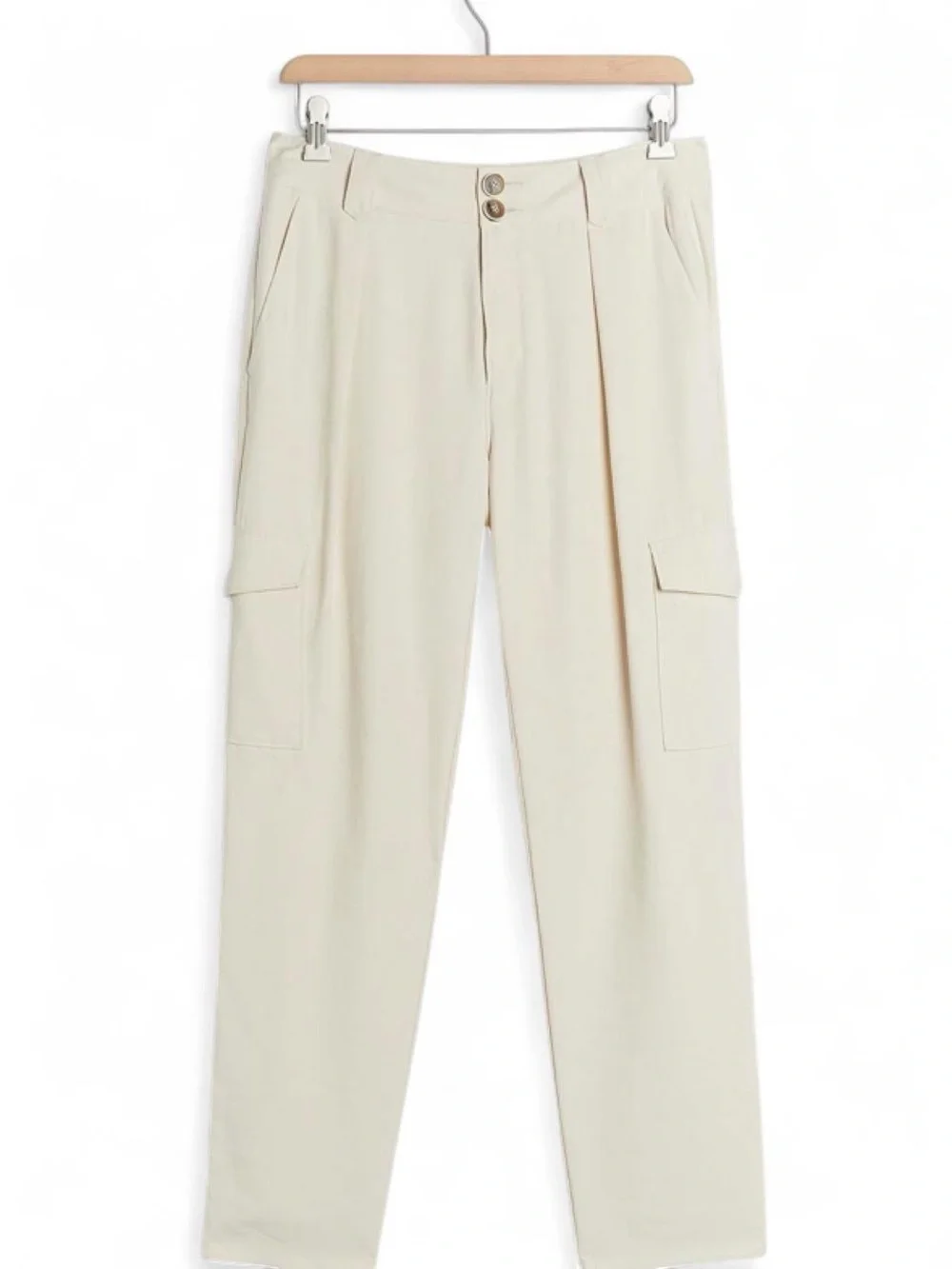 PAIGE Tapered Cream/Birch Cargo Pants